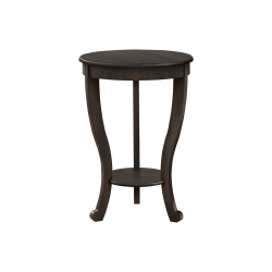 MONARCH SPECIALTIES I 3974 - Accent Table, 2 Tier, Bedroom, End, Lamp, Nightstand, Round, Side Table Veneer, Traditional In Brown