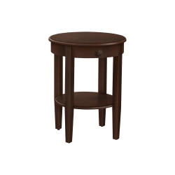 MONARCH SPECIALTIES I 3975 - Accent Table, 2 Tier, Bedroom, End, Lamp, Nightstand, Round, Side Table Veneer, Traditional In Brown