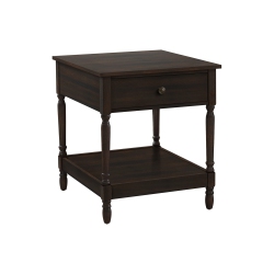 MONARCH SPECIALTIES I 3976 - Accent Table, 2 Tier, End, Side Table, Square, Nightstand, Bedroom, Lamp Veneer, Traditional In Brown