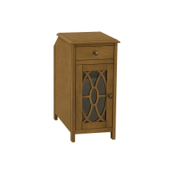 MONARCH SPECIALTIES I 3972 - Accent Table, Side Table, End, Narrow, Nightstand, Bedroom, Storage Drawer, Lamp Veneer, Traditional In Brown