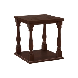 MONARCH SPECIALTIES I 3970 - Accent Table, 2 Tier, End, Side Table, Square, Nightstand, Bedroom, Lamp Veneer, Traditional In Brown