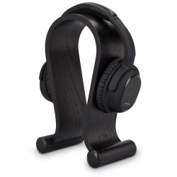HLD Wooden Omega Headphone Stand - Universal Headset Wood Hanger - Holder for Gaming Headsets Dj Studio Headphones & Earphone Display - Oak