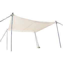 READY COVERS Pop Up Beach Sunshade 10X10' Complete With 4 Poles & Shovel (White)
