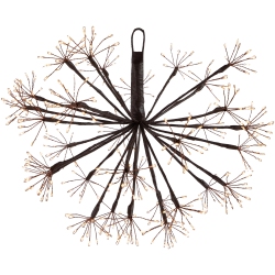 NORTHLIGHT Led Lighted Christmas Starburst Ball Decoration - Micro Fairy Warm Lights - 12" In White