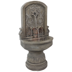 SUNNYDAZE DECOR Sunnydaze Lovely Lily Polyresin Flat Back Outdoor Wall Fountain