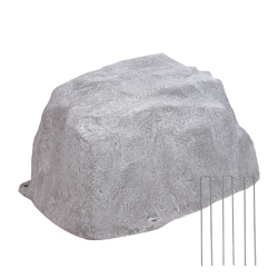 SUNNYDAZE DECOR Sunnydaze Low-Profile Artificial Landscape Rock With Stakes - In Gray