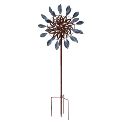 SUNNYDAZE DECOR Sunnydaze Whirling Petals Powder-Coated Iron Wind Spinner - 48"h