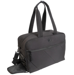 JOAN & DAVID 18 Inch Quilted Nylon Sport Weekender Duffle Bag With Shoe Compartment