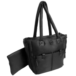 JOAN & DAVID 22 Inch Puffer Nylon Weekender Tote Bag