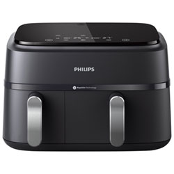 Philips 3000 Series Dual Basket Air Fryer - 9.5QT - Black