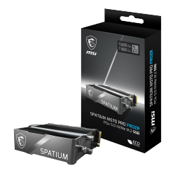 MSI Spatium M570 Pro PCie 5.0 Nvme M.2 Frozr 2Tb Internal Gaming SSD Up to 11, 800Mb/s 3D Nand Up to 1400 Tbw