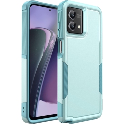CSMART [Cs] Dual Layers Heavy Duty Rubber Armor Hard Case Cover for Motorola Moto G 5G 2024 In Teal
