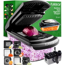 FULLSTAR Vegetable Chopper Cutter Onion Chopper - Veggie Chopper Food, Salad Chopper Manual - Veg Potato Onion Dicer Slicer - Kitchen Tools And