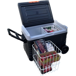 ANGEL POS Angel Canada 37 Quart (35 Liter) Portable Freezer \w Wheels Compressor Refrigerator Temperature Control, 3 Battery Protection Modes 12V/24V