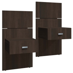 SUA-V - Set Of 2 Zen Thermally Fused Laminate Nightstands, Tuxedo