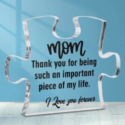 MOYEL Gifts for Mom: Puzzle Acrylic Plaque - Heartfelt Mother's Day Presents From Daughter, Son, Or Kids. Show Your Love With Unique Gift Ideas