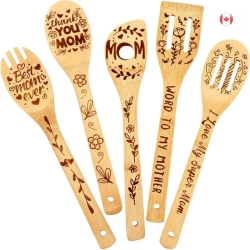 FUTERLY Mother's Day Wooden Spoons: Unique Cooking Gifts for Mom's Special Day