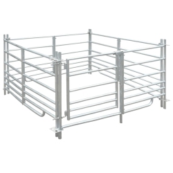 VIDAXL 4-Panel Sheep Pen Galvanised Steel 137 X 137 X 92 Cm