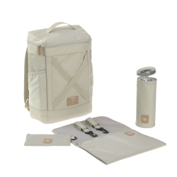 LASSIG - Label - Cross Backpack Diaper Bag - Light Olive In Green