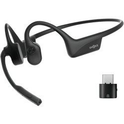 SHOKZ Opencomm2 Uc - Bone Conduction Bluetooth Stereo Computer Headset With Boom Mic - USB-C (Black)