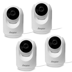 ENERGIZER CONNECT Energizer Smart Wi-Fi Pan And Tilt Indoor Security Camera \w Auto Tracking, 2.4 Ghz Wifi, Two-Way Audio, Baby & Pet Monitor, 4 Pack