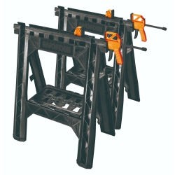WORX Wx065 Clamping Sawhorses With Bar Clamps