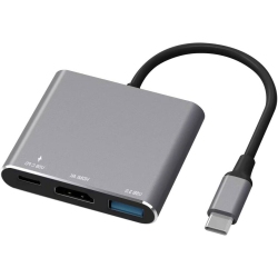 NONE USB C Multiport Av Adapter \w 4K HDMI Output USB 3.0 Port & USB-C, Fasting Charging Port for Macbook Pro M1/2/16-22 Air M1/2/18-22 Ipad Pro