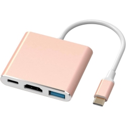 NONE USB C to HDMI Adapter Type-C Multiport Av Converter \w 4K HDMI Output Usd3.0 & USBc, 100W Fasting Charging Compatible for Macbook/mac Pro Air