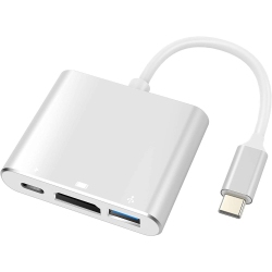 NONE USB Type C Adapter USB C to HDMI Adapter, Multiport Av Converter \w 4K HDMI Output, USB C Port & Usd3.0 Fasting Charging Port for Macbook