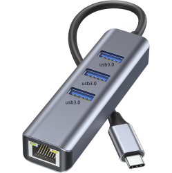 NONE USB C to Ethernet Adapter, USB C/type-C Gigabit Ethernet Network Adapter, for Macbook Air, Dell Xps, Macbook Pro 2021/2020/2019/2018/2017 In Grey