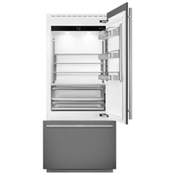Smeg 36" 19 Cu. Ft. Built-in Bottom Freezer Refrigerator with Ice Dispenser (RBMU36R) - Panel Ready