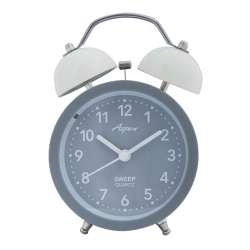 ASPEN Loud Twin Bell Analog Alarm Clock for Adults And Kids, Soft Backlight, Retro Alarm Clock for Heavy Sleepers, Battery Powered, Easy to Read