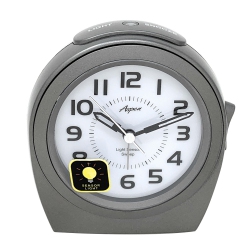 ASPEN Sensor Night Light, Round Analog Bedside Alarm Clock Led, Snooze, Silent Sweep, Easy-To-Read Dial, Battery Powered In Green