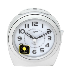 ASPEN Sensor Night Light, Round Analog Bedside Alarm Clock Led, Snooze, Silent Sweep, Easy-To-Read Dial, Battery Powered In Green