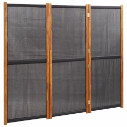 VIDAXL 3-Panel Room Divider 210X180 Cm In Black
