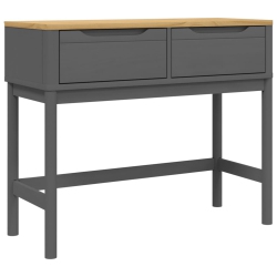 VIDAXL Console Table Floro 89.5X36.5X73 Cm Solid Wood Pine In Grey