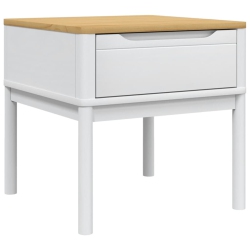 VIDAXL Lamp Table Floro 55X55X54 Cm Solid Wood Pine In White