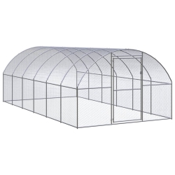 VIDAXL Outdoor Chicken Coop 3X6X2 M Galvanised Steel