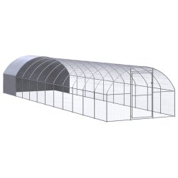 VIDAXL Outdoor Chicken Coop 3X12X2 M Galvanised Steel