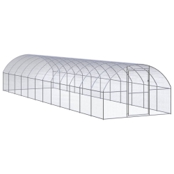 VIDAXL Outdoor Chicken Coop 3X12X2 M Galvanised Steel