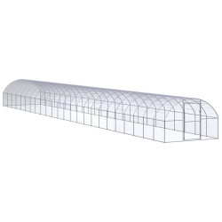 VIDAXL Outdoor Chicken Coop 3X24X2 M Galvanised Steel