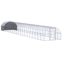 VIDAXL Outdoor Chicken Coop 3X20X2 M Galvanised Steel