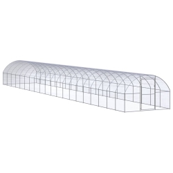 VIDAXL Outdoor Chicken Coop 3X20X2 M Galvanised Steel