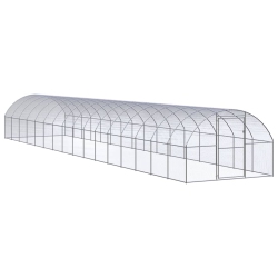 VIDAXL Outdoor Chicken Coop 3X16X2 M Galvanised Steel