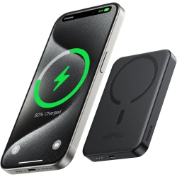 BASEUS 5000Mah USB-C Magnetic Wireless Power Bank With Magsafe for Iphone - In Black