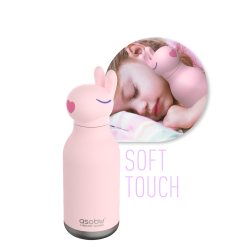 ASOBU Bestie Kids Insulated Water Bottle With Detachable Soft Animal Head 16 Ounce