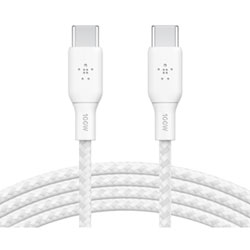 Belkin 2m (6.6ft) BoostCharge USB-C to USB-C Braided Cable (CAB014bt2MBK) - Black