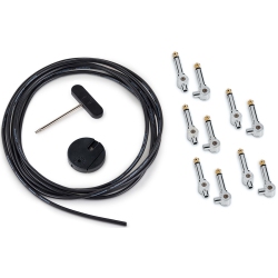 ROCKBOARD BY WARWICK Patchworks Solderless Patch Cable Set - 118-7/64 Cable 10 Plugs Chrome