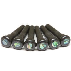 GRAPH TECH Pp-2000-00 Tusq Presentation Bridge Pins - Paua Shell Inlay In Black