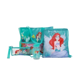 BIOWORLD Disney Princess The Little Mermaid Kids Beach Tote 5 Piece Set